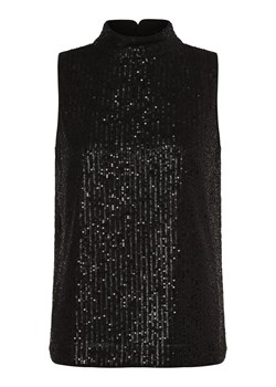comma Top damski Kobiety Sztuczne włókno czarny jednolity ze sklepu vangraaf w kategorii Bluzki damskie - zdjęcie 166285940