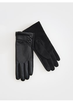 Reserved - Rękawiczki z imitacji skóry - czarny ze sklepu Reserved w kategorii Rękawiczki damskie - zdjęcie 166288221