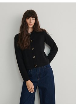 Reserved - Sweter z ozdobnymi guzikami - czarny ze sklepu Reserved w kategorii Swetry damskie - zdjęcie 166288480
