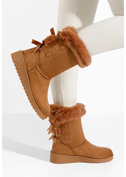 Camelowe zimowe buty damskie Avoris ze sklepu Zapatos w kategorii Śniegowce damskie - zdjęcie 166289123