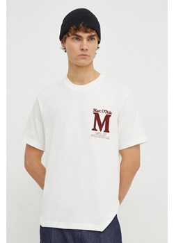 Marc O&apos;Polo t-shirt bawełniany męski kolor beżowy z aplikacją ze sklepu ANSWEAR.com w kategorii T-shirty męskie - zdjęcie 166290984