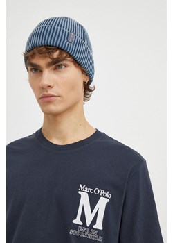 Marc O&apos;Polo t-shirt bawełniany męski kolor granatowy z aplikacją 420201651028 ze sklepu ANSWEAR.com w kategorii T-shirty męskie - zdjęcie 166290994