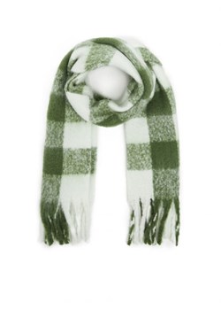 Cropp - Zielony szalik w kratę - zielony ze sklepu Cropp w kategorii Szaliki i chusty damskie - zdjęcie 166291292