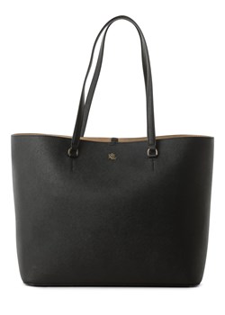 Lauren Ralph Lauren Damska torba shopper ze skóry Kobiety skóra czarny jednolity ze sklepu vangraaf w kategorii Torby Shopper bag - zdjęcie 166291301