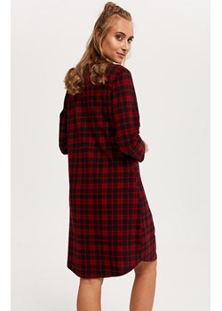 Koszula nocna damska w kratę z rękawem 3/4 Ordesa, Kolor czarno-czerwony, Rozmiar S, Italian Fashion ze sklepu Primodo w kategorii Koszule nocne - zdjęcie 166298272