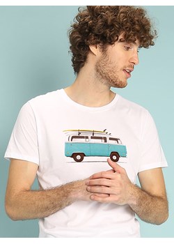 WOOOP Koszulka &quot;Blue Van&quot; w kolorze białym ze sklepu Limango Polska w kategorii T-shirty męskie - zdjęcie 166312751