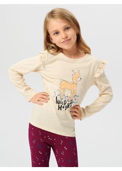 Sinsay - Koszulka z nadrukiem - kremowy ze sklepu Sinsay w kategorii Bluzki dziewczęce - zdjęcie 166316524