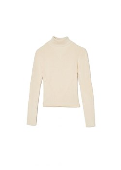 Cropp - Kremowy sweter z golfem - kremowy ze sklepu Cropp w kategorii Swetry damskie - zdjęcie 166320254