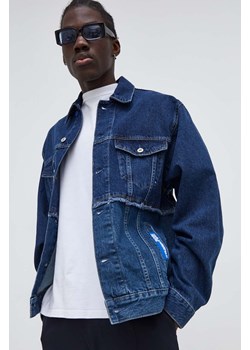 Karl Lagerfeld Jeans kurtka jeansowa męska kolor granatowy przejściowa oversize ze sklepu ANSWEAR.com w kategorii Kurtki męskie - zdjęcie 166320394