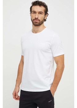 BOSS t-shirt męski kolor biały gładki ze sklepu ANSWEAR.com w kategorii T-shirty męskie - zdjęcie 166326583