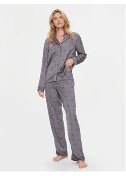 Tommy Hilfiger Piżama UW0UW04830 Szary Relaxed Fit ze sklepu MODIVO w kategorii Piżamy damskie - zdjęcie 166362072