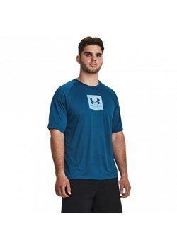 Męska koszulka treningowa Under Armour UA Tech Print Fill SS - niebieska ze sklepu Sportstylestory.com w kategorii T-shirty męskie - zdjęcie 166364281