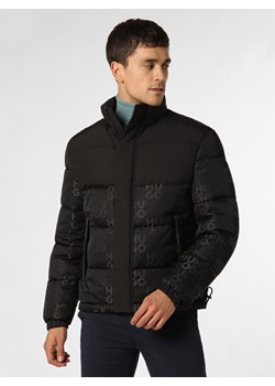 HUGO Męska kurtka pikowana Mężczyźni Sztuczne włókno czarny wzorzysty ze sklepu vangraaf w kategorii Kurtki męskie - zdjęcie 166368270