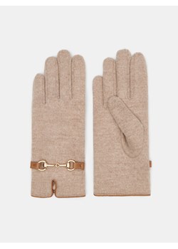Mohito - Rękawiczki z wełną - beżowy ze sklepu Mohito w kategorii Rękawiczki damskie - zdjęcie 166369403