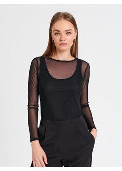 Sinsay - Koszulka z transparentnymi rękawami - czarny ze sklepu Sinsay w kategorii Bluzki damskie - zdjęcie 166370174