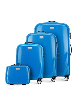Komplet walizek z polikarbonu jednokolorowych ze sklepu WITTCHEN w kategorii Walizki - zdjęcie 166370931