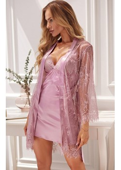 Sheer koronkowy peniuar, Kolor różowy, Rozmiar S/M, LivCo Corsetti Fashion ze sklepu Intymna w kategorii Szlafroki damskie - zdjęcie 166373582