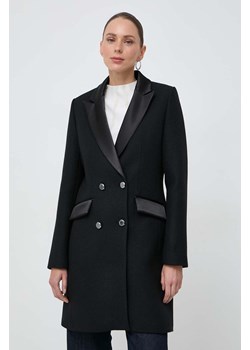 Morgan płaszcz wełniany kolor czarny przejściowy dwurzędowy ze sklepu ANSWEAR.com w kategorii Płaszcze damskie - zdjęcie 166374671