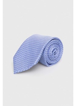 Michael Kors krawat jedwabny kolor niebieski MK0DT00073 ze sklepu ANSWEAR.com w kategorii Krawaty - zdjęcie 166374990