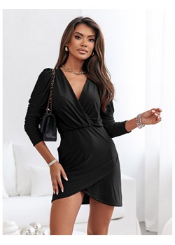 Sukienka na zakładkę TULIP - czarna ze sklepu magmac.pl w kategorii Sukienki - zdjęcie 166377211