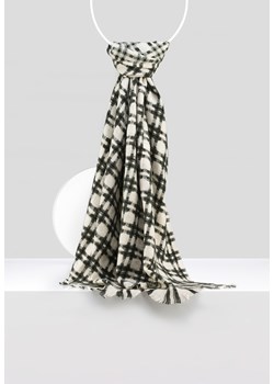 Ciepły beżowy szal w print ze sklepu Molton w kategorii Szaliki i chusty damskie - zdjęcie 166377331