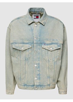 Kurtka jeansowa o kroju oversized z napisem z logo model ‘AIDEN’ ze sklepu Peek&Cloppenburg  w kategorii Kurtki męskie - zdjęcie 166382432