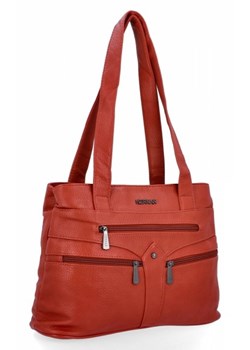 Torebka Damska typu Shopper Bag firmy Hernan Ciemno Pomarańczowa (kolory) ze sklepu torbs.pl w kategorii Torby Shopper bag - zdjęcie 166388250