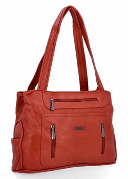 Modna Torebka Damska Shopper Bag Ciemno Pomarańczowa (kolory) ze sklepu torbs.pl w kategorii Torby Shopper bag - zdjęcie 166388344