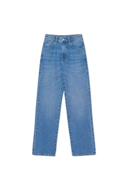 Cropp - Niebieskie jeansy straight - niebieski ze sklepu Cropp w kategorii Jeansy damskie - zdjęcie 166389074