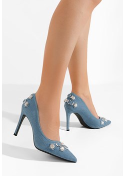 Niebieskie szpilki Supreme V2 ze sklepu Zapatos w kategorii Czółenka - zdjęcie 166389724
