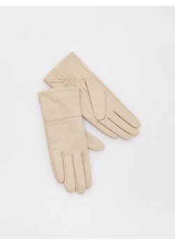 Reserved - Rękawiczki z owczej skóry - kremowy ze sklepu Reserved w kategorii Rękawiczki damskie - zdjęcie 166424973