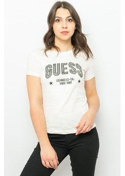 t-shirt damski guess w2bi16 i3z13 ecru ze sklepu Royal Shop w kategorii Bluzki damskie - zdjęcie 166427550