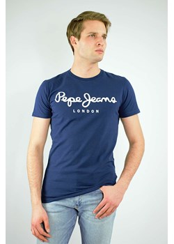 t-shirt męski pepe jeans pm508210 granatowy ze sklepu Royal Shop w kategorii T-shirty męskie - zdjęcie 166427624