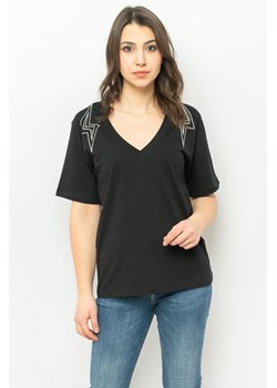 t-shirt damski pinko 100495 a0m7 czarny ze sklepu Royal Shop w kategorii Bluzki damskie - zdjęcie 166428241