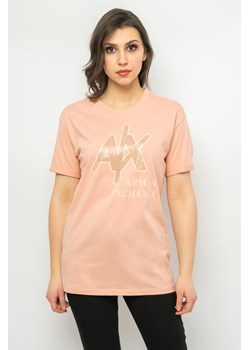 t-shirt damski armani exchange 3rytec yj3rz różowy ze sklepu Royal Shop w kategorii Bluzki damskie - zdjęcie 166428320