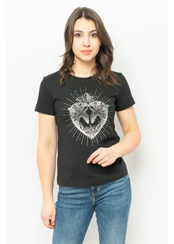 t-shirt damski pinko 100355 a0oo czarny ze sklepu Royal Shop w kategorii Bluzki damskie - zdjęcie 166428332