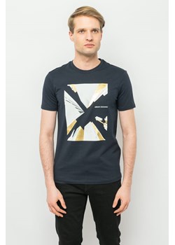 t-shirt męski armani exchange 3rzthq zjbyz granatowy ze sklepu Royal Shop w kategorii T-shirty męskie - zdjęcie 166428451