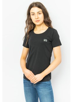 t-shirt damski liu jo ta3141 j5003 czarny ze sklepu Royal Shop w kategorii Bluzki damskie - zdjęcie 166428611