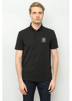 polo męskie armani exchange 3rzfaa zj84z czarne ze sklepu Royal Shop w kategorii T-shirty męskie - zdjęcie 166428613