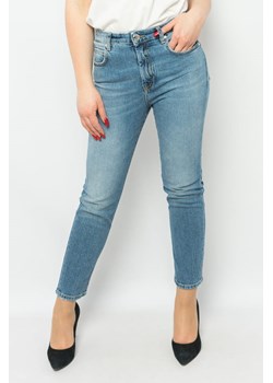 spodnie damskie pinko 100179 a0ic jasnoniebieskie ze sklepu Royal Shop w kategorii Jeansy męskie - zdjęcie 166429633