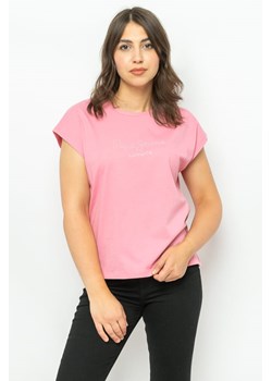 t-shirt damski pepe jeans pl505559 różowy ze sklepu Royal Shop w kategorii Bluzki damskie - zdjęcie 166430331