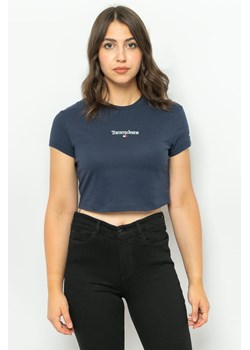 t-shirt damski tommy jeans dw0dw15444 granatowy ze sklepu Royal Shop w kategorii Bluzki damskie - zdjęcie 166430391