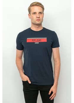 t-shirt męski pepe jeans pm508600 granatowy ze sklepu Royal Shop w kategorii T-shirty męskie - zdjęcie 166430481