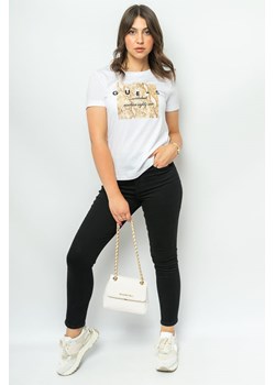 t-shirt damski guess w3yi24 ja914 biały ze sklepu Royal Shop w kategorii Bluzki damskie - zdjęcie 166430801