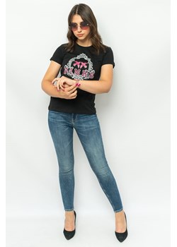 t-shirt damski pinko 100355 a13o czarny ze sklepu Royal Shop w kategorii Bluzki damskie - zdjęcie 166430901