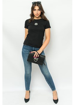 t-shirt damski pinko 100355 a0ko czarny ze sklepu Royal Shop w kategorii Bluzki damskie - zdjęcie 166430982