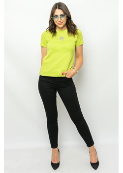 t-shirt damski pinko 100355 a0ko zielony ze sklepu Royal Shop w kategorii Bluzki damskie - zdjęcie 166430990