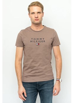 t-shirt męski tommy hilfiger xm0xm02307 brązowy ze sklepu Royal Shop w kategorii T-shirty męskie - zdjęcie 166431504