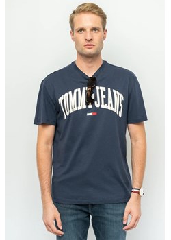 t-shirt męski tommy jeans xf0xf00878 granatowy ze sklepu Royal Shop w kategorii T-shirty męskie - zdjęcie 166431534
