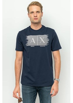 t-shirt męski armani exchange 6rzthb zjh4z granatowy ze sklepu Royal Shop w kategorii T-shirty męskie - zdjęcie 166431564